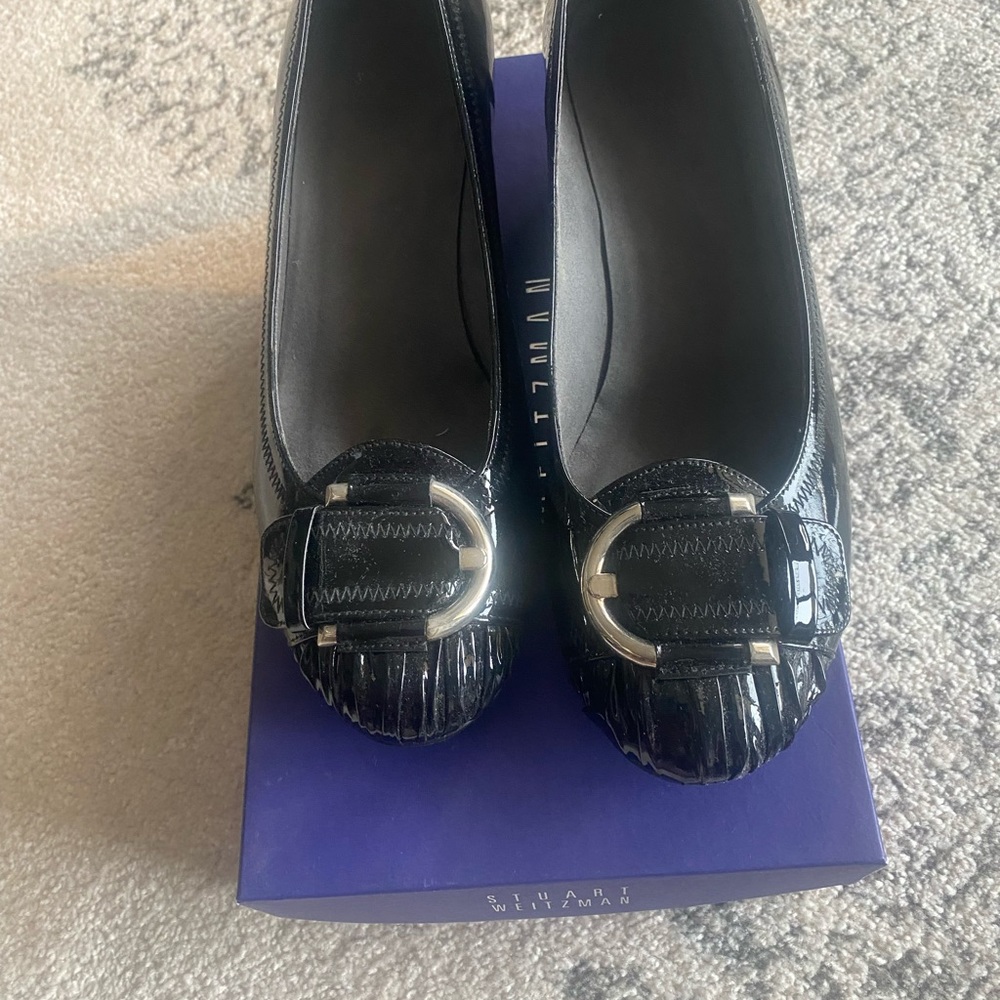 Stuart Weitzman Patent Leather Wedges